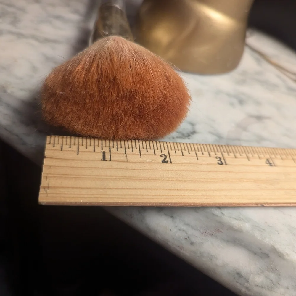 🩷 Vintage Mary Kay Gold Pink Makeup Brush 1980's